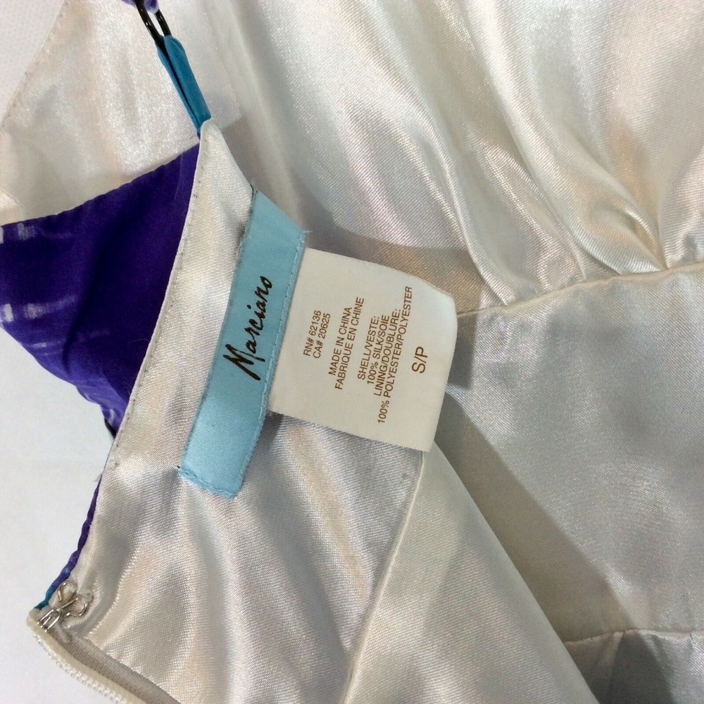 Marciano 100% Silk Watercolor Strappy Dress XS - Picture 5 of 6